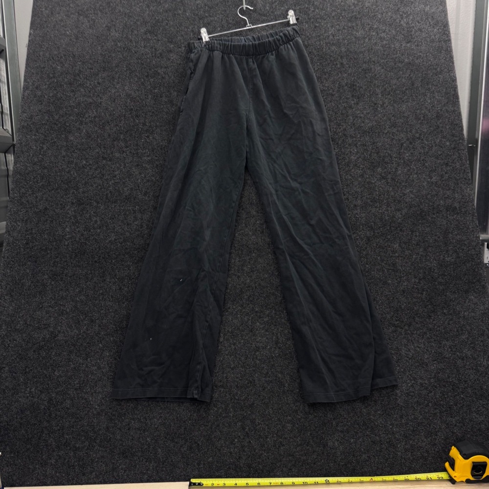 Brandy Melville Anastasia Sweatpants Faded Black Wide Leg Elastic Waist Pockets